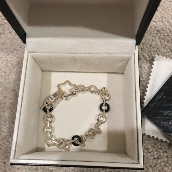 New Authentic Montblanc silver onyx bracelet - Picture 4 of 6